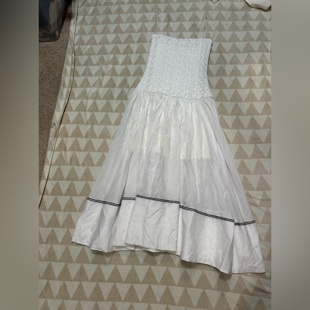 Tanya Taylor white sleeveless spaghetti strap maxi dress - Picture 2 of 5